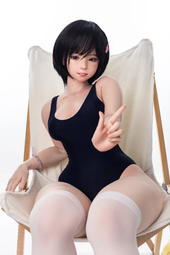 125cm (4ft1) Petite Cup Real Skin Texture Silicone Sex Doll Sana, ROS Head